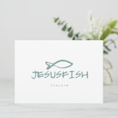 Jesus FISH logo sjabloon Kaart (Staand voorkant)