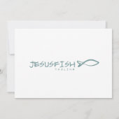 Jesus FISH logo sjabloon Kaart (Achterkant)