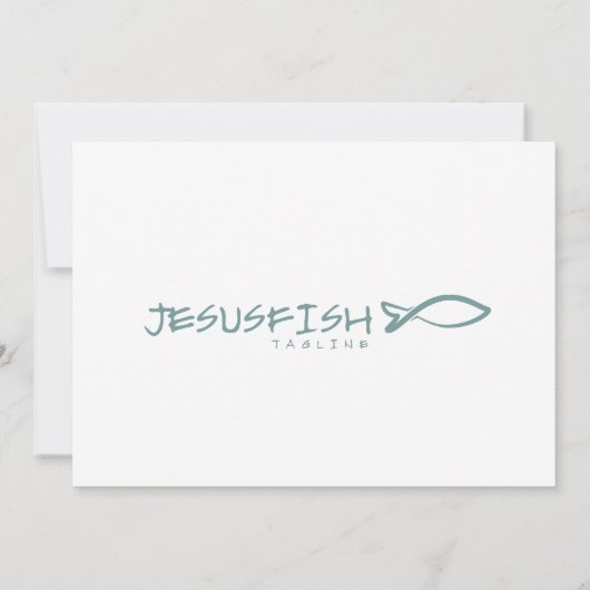Jesus FISH logo sjabloon Kaart (Achterkant)