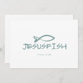 Jesus FISH logo sjabloon Kaart (Voorkant / Achterkant)
