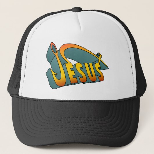 Jesus Fish Nail Trucker Pet (Voorkant)