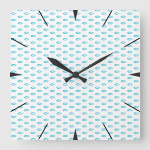 Jesus Fish Pattern Vierkante Klok