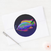 Jesus Fish Ronde Sticker (Envelop)