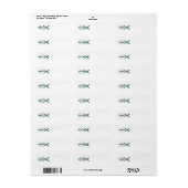 Jesus Fish Symbol Adresetiketten Etiket (Full Sheet)