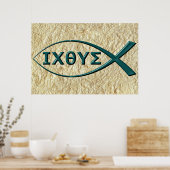 Jesus Fish Symbol Poster (Keuken)