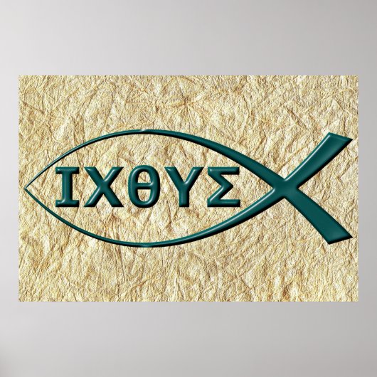 Jesus Fish Symbol Poster (Voorkant)