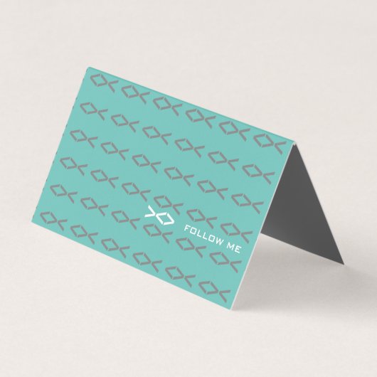 Jesus Fish Text Visitekaartje (Voorkant)