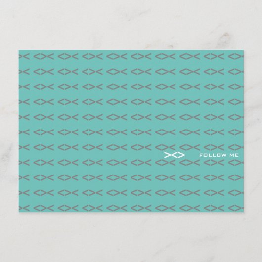 Jesus Fish Text Visitor Kaart (Voorkant)