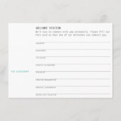 Jesus Fish Text Visitor Kaart (Achterkant)