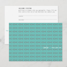 Jesus Fish Text Visitor Kaart