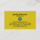 Jesus Fish Trinity Glas in lood Logo Visitekaartje (Achterkant)