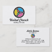 Jesus Fish Trinity Glas in lood Multicolkleurige L Visitekaartje (Voorkant / Achterkant)