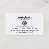 Jesus Fish Trinity Glas in lood Multicolkleurige L Visitekaartje (Achterkant)