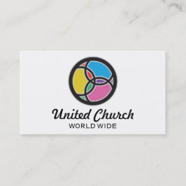 Jesus Fish Trinity Glas in lood Multicolkleurige L Visitekaartje