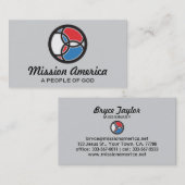 Jesus Fish Trinity Glas in lood USA Logo Visitekaartje (Voorkant / Achterkant)
