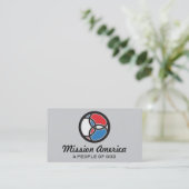 Jesus Fish Trinity Glas in lood USA Logo Visitekaartje (Staand voorkant)