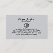 Jesus Fish Trinity Glas in lood USA Logo Visitekaartje (Achterkant)