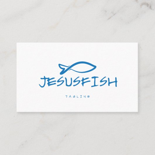 Jesus FISH visitekaartje template (Voorkant)