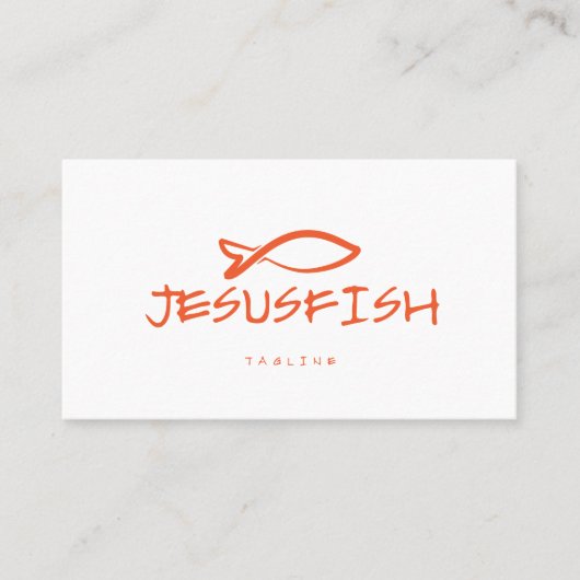 Jesus FISH visitekaartje template (Voorkant)