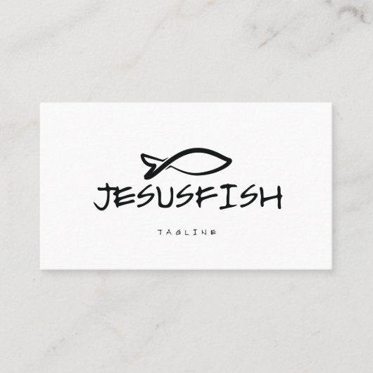 Jesus FISH visitekaartje template (Voorkant)