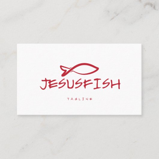 Jesus FISH visitekaartje template (Voorkant)
