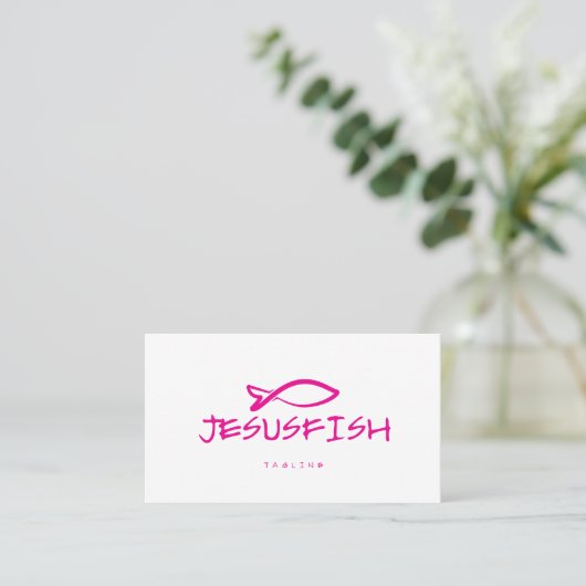 Jesus FISH visitekaartje template (Staand voorkant)