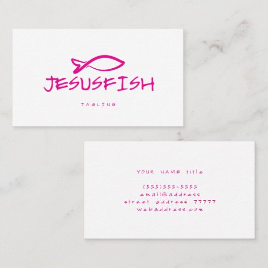 Jesus FISH visitekaartje template (Voorkant / Achterkant)