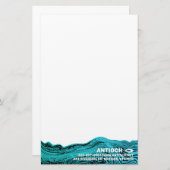 Jesus Fish Wavy Waters Briefpapier (Voorkant / Achterkant)