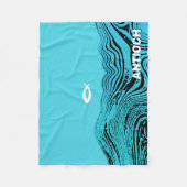 Jesus Fish Wavy Waters Fleece Deken (Voorkant)