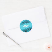 Jesus Fish Wavy Waters Ronde Sticker (Envelop)