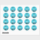 Jesus Fish Wavy Waters Ronde Sticker (Vel)