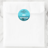 Jesus Fish Wavy Waters Ronde Sticker (Tas)
