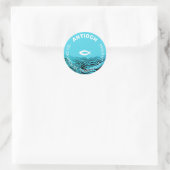 Jesus Fish Wavy Waters Ronde Sticker (Tas)
