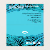 Jesus Fish Wavy Waters Visitekaartje (Buitenkant ongevouwen)