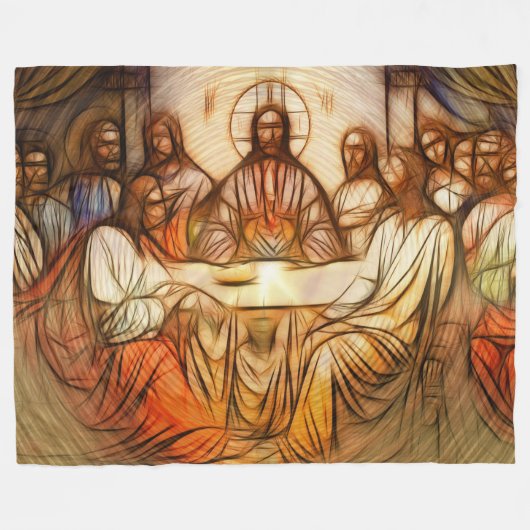 Jesus Fleece Blanket (Voorkant (Horizontaal))