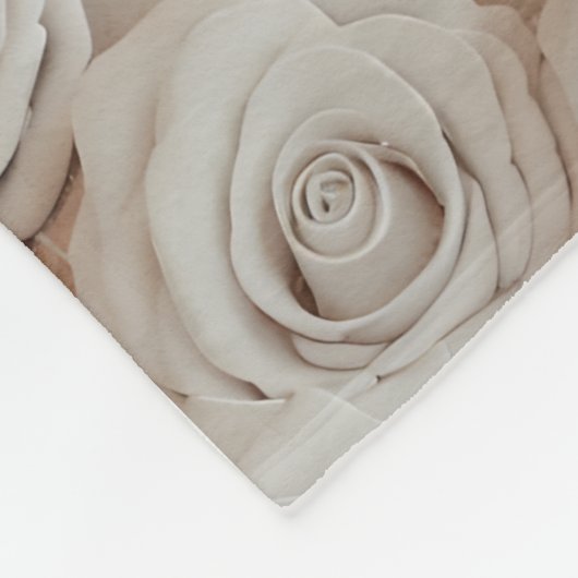 JESÚS Fleece & Sherpa Deken – Witte Rozen & (Hoek)