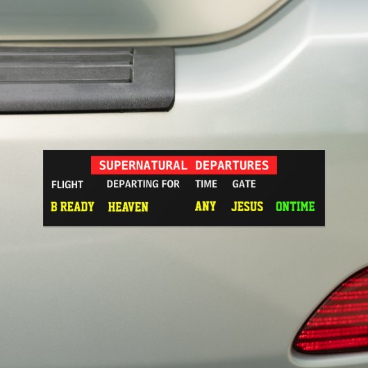 Jesus Flight Plan Bumpersticker (Op auto)