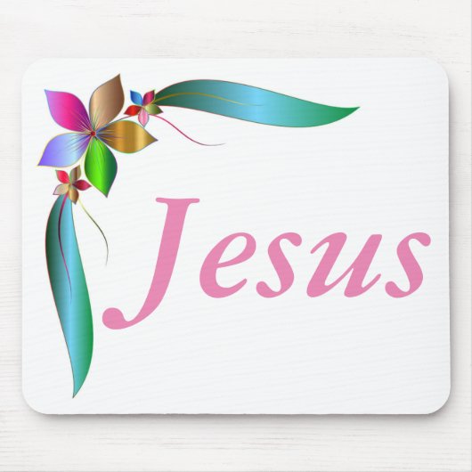 JESUS FLOWER RIBBON MUISMAT (Voorkant)