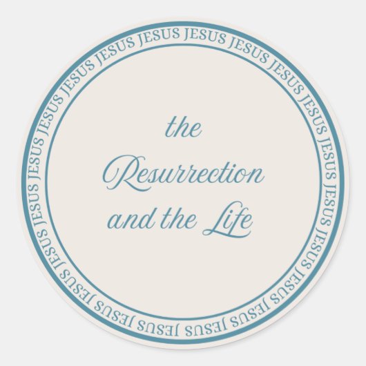 Jesus - Flush Seal Large Ronde Sticker (Voorkant)