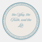 Jesus - Flush Seal Large Ronde Sticker (Voorkant)