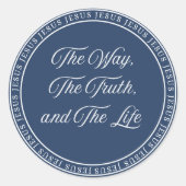 Jesus - Flush Seal Ronde Sticker (Voorkant)