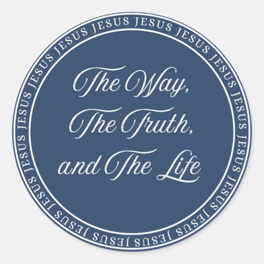 Jesus - Flush Seal Ronde Sticker (Voorkant)