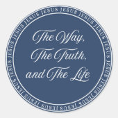 Jesus - Flush Seal Ronde Sticker (Voorkant)