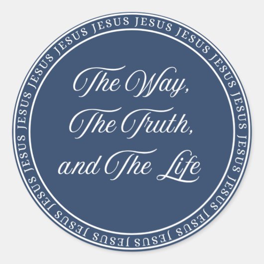 Jesus - Flush Seal Ronde Sticker (Voorkant)