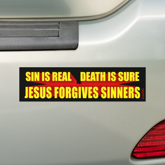 Jesus Forgiving Sinners Bumpersticker (Op auto)