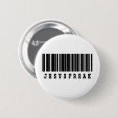 jesus freak barcode ontwerp ronde button 5,7 cm (Voorkant /achterkant)