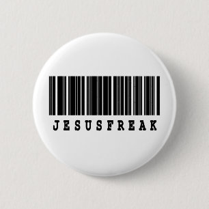 jesus freak barcode ontwerp ronde button 5,7 cm