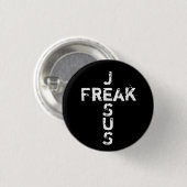 Jesus Freak - Cross Ronde Button 3,2 Cm (Voorkant /achterkant)
