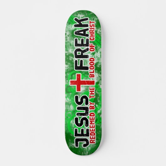 Jesus Freak Green Skateboard (Voorkant)