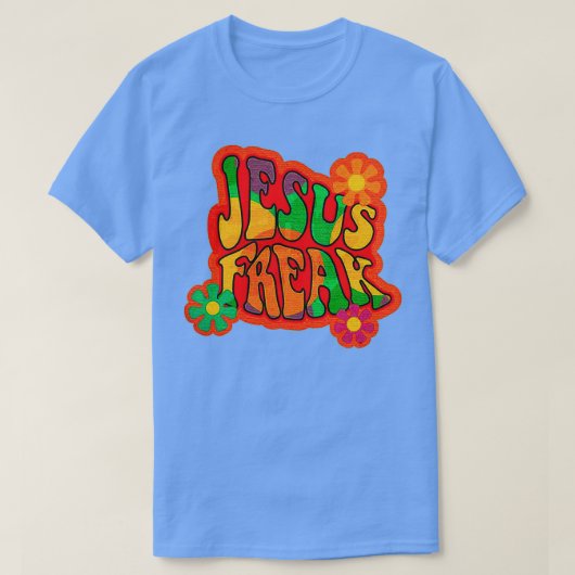 Jesus Freak Hippie beweging T-shirt (Design voorkant)